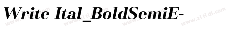 Write Ital_BoldSemiE字体转换